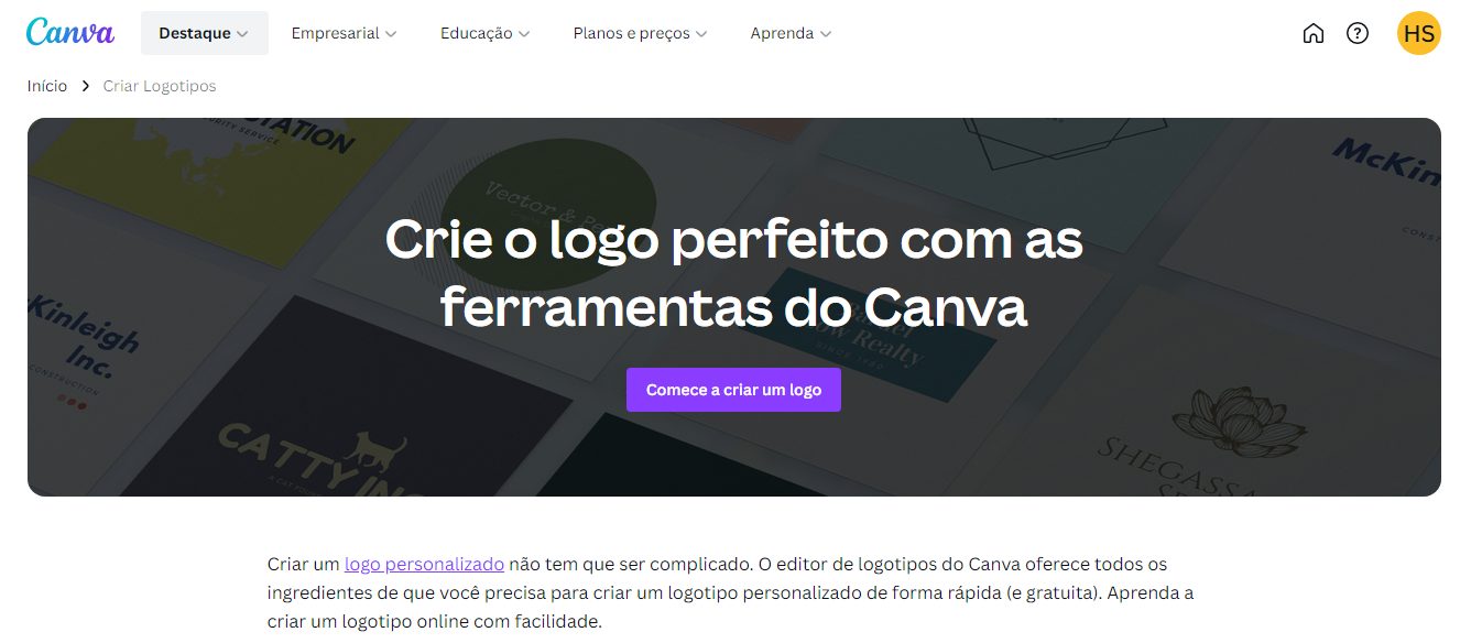 Conheça os templates de Logos do Canva